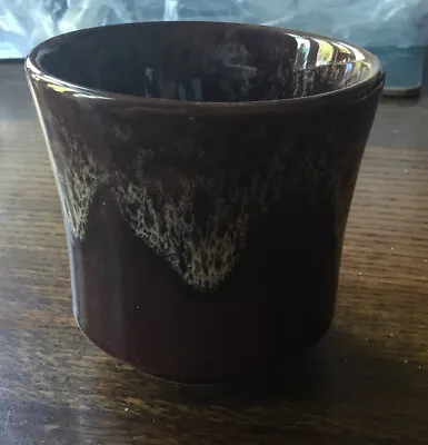Buy Kernewek Pottery Sugar Bowl; Lava Drip Glaze; Typical 1970s Brown. From Cornwall • 5£