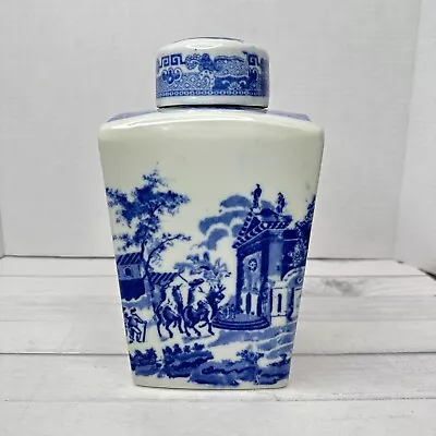Buy Antique Urn Ginger Jar  Marked Victoria Ware Flow Blue  Ironstone Lidded 8 1/4 • 28.42£