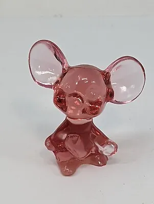 Buy Vintage Fenton Glass Mouse Figurine - Rose, Purple Pink  • 43.22£