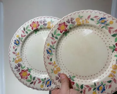 Buy VIntage Mason's IronStone  Floral Plates  (some Edge Chipping) Marked 4691 F  • 21.49£