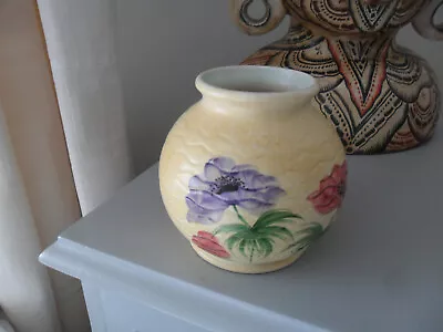 Buy Vintage Signed E Radford Vase Hand Painted Floral Poppy Pattern  12cm Tall • 4.99£