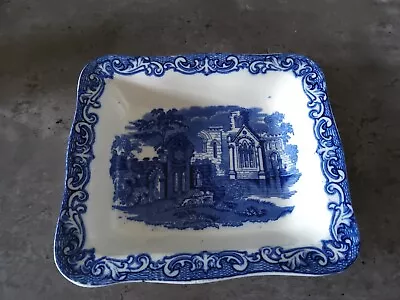 Buy George Jones  &  Son  Vintage  Abbey 1790 Blue & White Shredded Wheat Dish Bowl • 10£