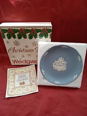 Buy Wedgewood Jasper Ware Hark The Herald Angels Sing Christmas Plate 1991 Boxed • 14.99£
