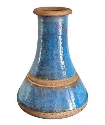 Buy Mid Century Modern Raymor Bitossi Italy Large 10 3/4  Tall Blue Pottery Vase * • 240.48£