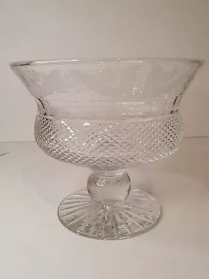Buy Edinburgh Scotland Beautiful Crystal Etched Thistle Footed Fruit Glass Bowl  • 39.95£