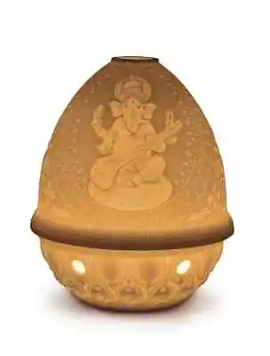 Buy Lladro Porcelain Lithophane Votive Light Veena Ganesha Was  £80 Now £72.00 • 72£