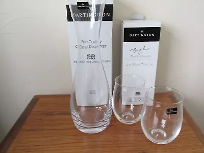 Buy Dartington Crystal Decanter + 2 Wine Glasses Boxed • 12.99£