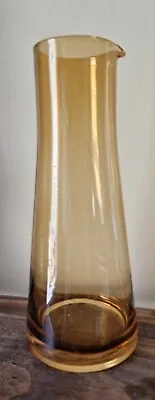 Buy Vintage Mid Century Amber Glass Jug Pitcher Ewer Carafe Vase 28 Cm Tall • 14£