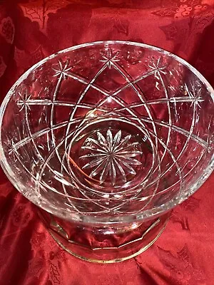 Buy Vintage Cut Glass Crystal Fruit Bowl 9 Inches Across, Very Heavy Vgc • 15£