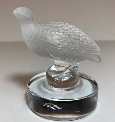 Buy LALIQUE France CRYSTAL BIRD FIGURE CLEAR FROSTED Art GLASS SCULPTURE PAPERWEIGHT • 61.57£