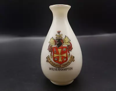 Buy Crested China - WOLVERHAMPTON Crest - Vase - The Foley China. • 5.50£