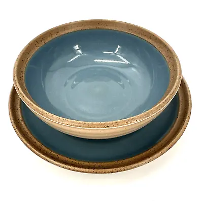 Buy Noritake Madera Spruce Stoneware Bowl And Salad Plate Set Of 1 Ea 2 Total #8475 • 25.60£