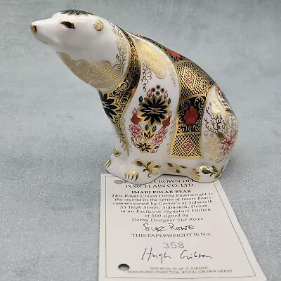 Buy Royal Crown Derby Imari Polar Bear Gold Stopper Limited Edition Goviers Sidmouth • 95£