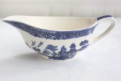 Buy Johnson Brothers Pottery Blue Willow Gravy Boat Made In England, Earthenware • 20£