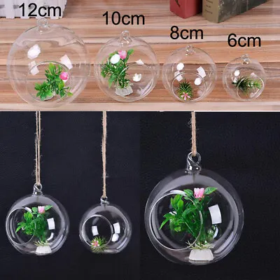Buy 6X Clear Glass Round Ornaments Fillable Baubles Christmas Party DIY Craft Decor • 8.95£
