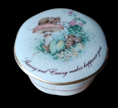 Buy Vintage Crown Devon Pottery Trinket Box Mouse Scene And Sentiment 3.2  • 5.74£