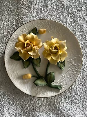 Buy Franklin Mint The Yellow Roses Of Capodimonte 3d Porcelain Art • 20£