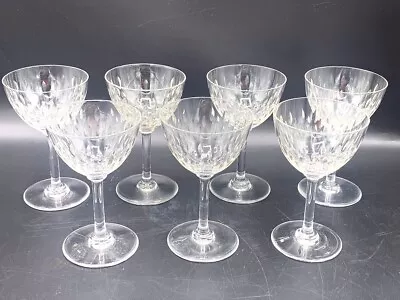 Buy Old Set Of 7  Baccarat Crystal Wine Glasses Cups Paris France 20th Century • 303.66£
