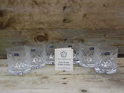 Buy 6x Vintage Heavy Tudor Full Lead Crystal Cut Whiskey Glasses New Old Stock Boxed • 48£