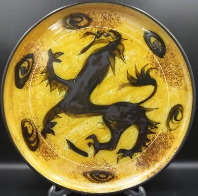 Buy Celtic Pottery Newlyn Cornwall Dragon Tray 32.5cms Diameter (B13) • 89.99£