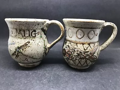 Buy 2 X Elizabeth Roussel Studio Pottery Mugs (Y2 319) • 14.50£