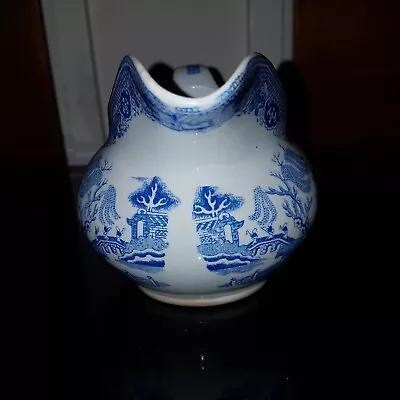 Buy English Ironstone Tableware Blue And White Old Willow China Milk Jug  H&K T Sig • 35£