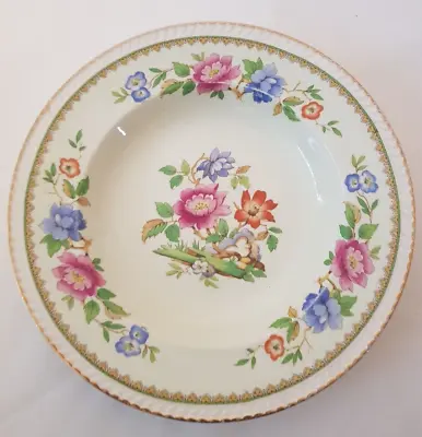 Buy Portland Pottery Cobridge,  Soup Plate, Hand Finished  Floral Pattern • 6£
