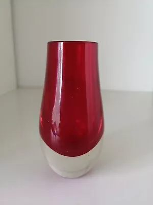 Buy Whitefriars Art Glass Baxter Cased Ruby Red Miniature Vase 9497 9.5cm • 16.99£