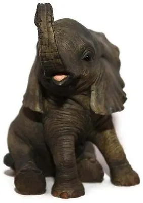 Buy African Small Sitting Baby Elephant Ornament Figurine BNIB 13.5cm Tall Elephant • 14.99£