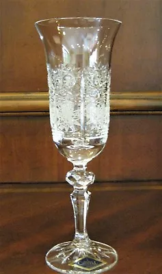 Buy Bohemian Czech Crystal Champagne Glass 150 Ml Set 6 Hand Cut Queen Lace • 156.54£
