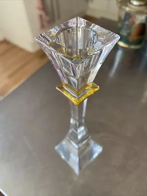 Buy BNIB Vintage Art Deco Nachtmann Lead Crystal Candle Holder | Yellow • 20£