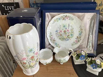 Buy Aynsley China, Boxed Vase & Cheese Cutter &Plate Wild Tudor. Milk & Sugar Dishes • 10£