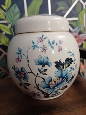 Buy Vintage Oriental Lotus Garden Pattern Sadler Ginger Jar Storage Mid Century • 0.99£