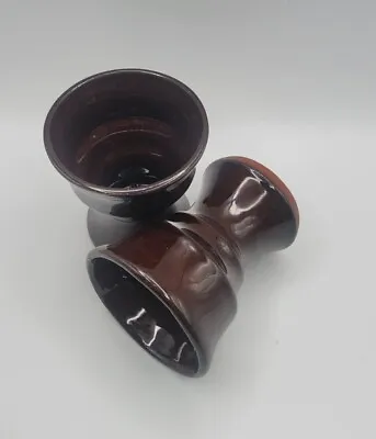 Buy Retos Inc Shannon Irish Country Pottery Hand Glazed Brown Goblet/Cup Pair •Rare  • 22.71£