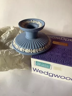 Buy Wedgewood Jasperware Two Blue Candle Stick Holders • 7.76£