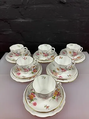 Buy 6 X Royal Crown Derby Posies Tea Trios Cups Saucers And Side Plates Set 1st • 84.99£