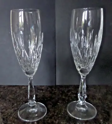 Buy 2 Cut Glass Champagne Flutes • 6£