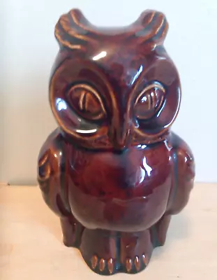 Buy Vintage Owl Money Box Ceramic Brown Glazed Dartmouth Pottery 19cm Tall • 7.50£