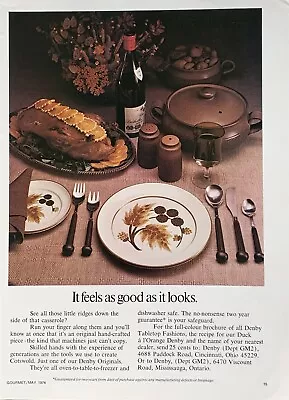 Buy 1974 DENBY Tabletops Fashions Handcrafted Dinnerware Vintage PRINT AD • 9.44£