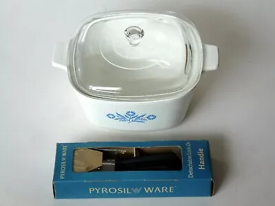 Buy PYROSIL Corning Ware Blue Cornflower Casserole Dish + Lid & Handle 2.5 Pint • 22£
