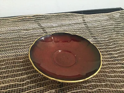Buy Vintage Carlton Ware Red Rouge Royale Demitasse England Saucer 4'' Only Exc! • 9.94£