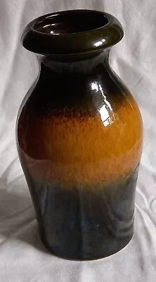 Buy Vase Scheurich West Germany Pottery 208-21  Brown & Amber Coloured Vase • 9.99£