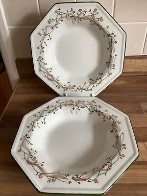 Buy 2 X Johnson Brothers Eternal Beau Rimmed Soup Bowls Pasta Dishes Excellent • 14.99£
