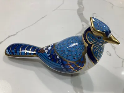 Buy Royal Crown Derby  Blue Jay  Bone China Paperweight - Silver Stopper • 25£