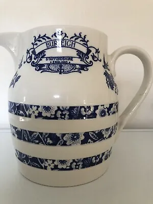 Buy Burleigh Ware Blue And White Part Calico Milk Churn Large Jug Now Discontinued • 50£
