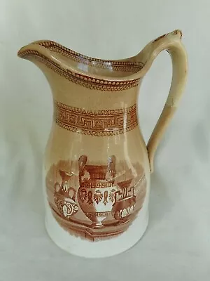 Buy Scottish J & Mp Bell & Co. Pottery Jug Pitcher  Athens    Antique Pattern • 26£