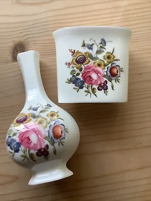 Buy Two Royal Worcester Bone China Bud Vases, Worcester Posies Pattern • 7£