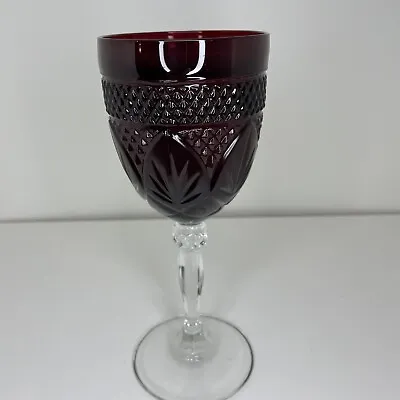 Buy Cristal D'Arques Durand Vintage RUBY Red Stem Glassware • 17.37£