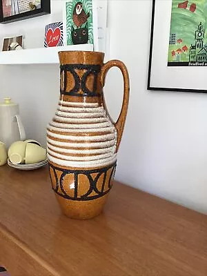 Buy Scheurich West German Pottery Fat Lava Vase/Jug , 407-35 Orange • 15£