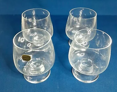 Buy Bohemia Of Czechoslovakia Crystal Bistro/Brandy Glasses 10 Oz. Set Of 4 In Box • 18.89£